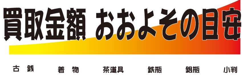 買取価格おおよその目安